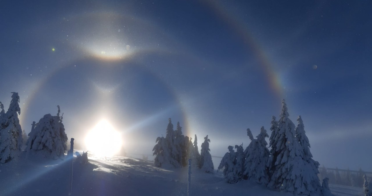 Halo w Karkonoszach. Turyści zaobserwowali niecodzienne zjawisko