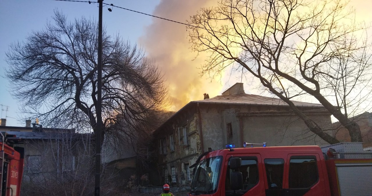 Pożar Kamienicy w Lublinie. Na miejscu 8 zastępów straży