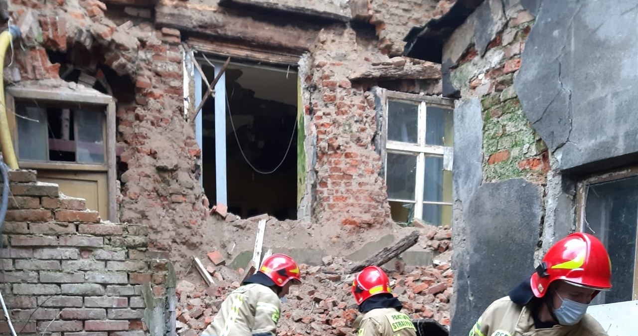 Bielsko-Biała: Zawaliła się ściana kamienicy