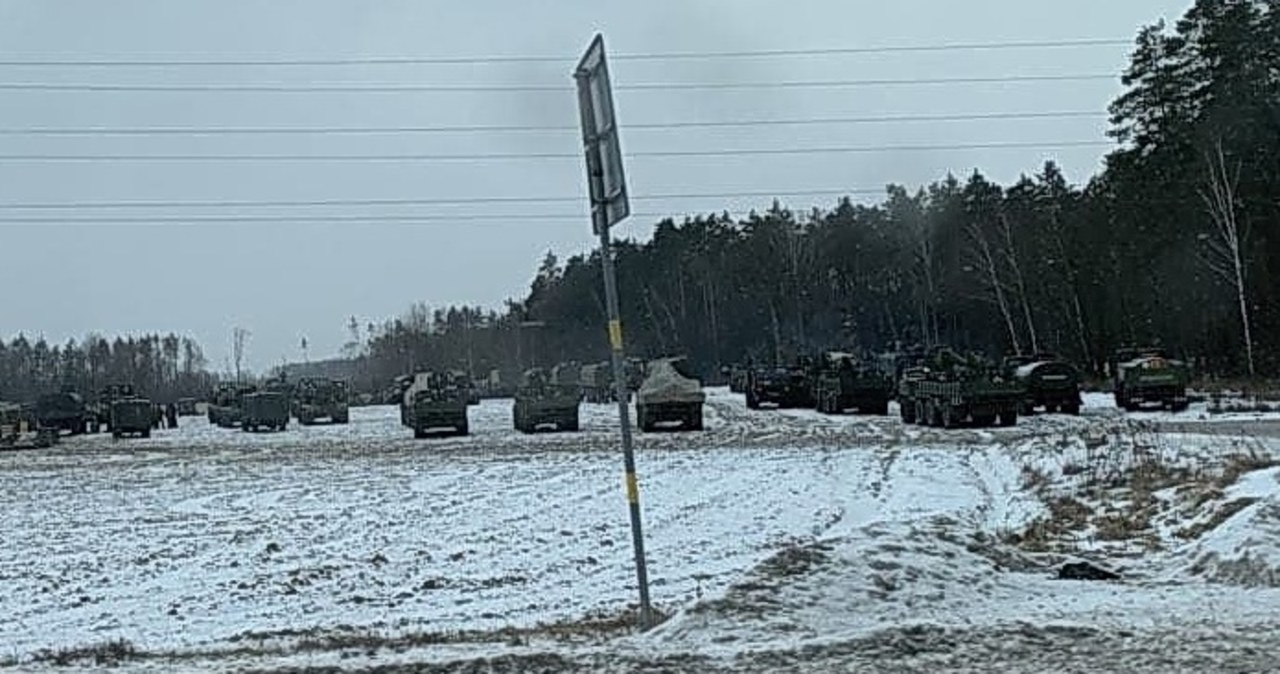 Rosyjskie wojsko na Białorusi. Niedaleko granicy z Ukrainą