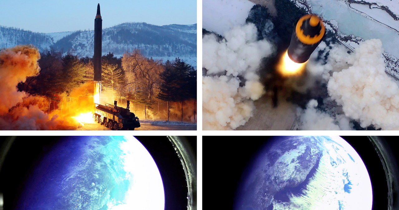 Korea Północna publikuje zdjęcia testu rakiety Hwasong-12