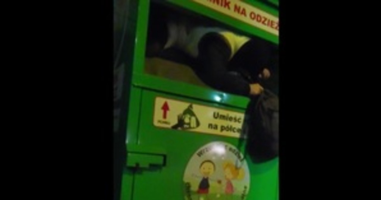 Poszukiwany za kradzież z włamaniem ukrył się w kontenerze z używaną odzieżą