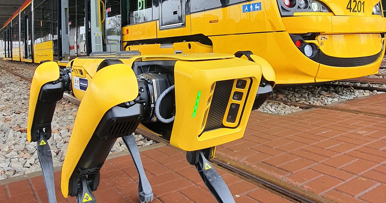 Pies-robot odwiedził Tramwaje Warszawskie