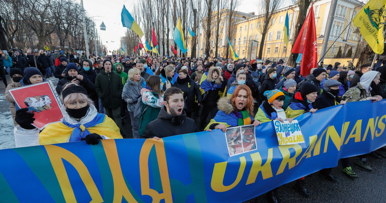 Ulicami Kijowa przeszedł Marsz Jedności dla Ukrainy