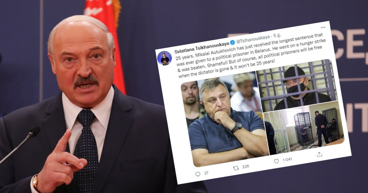 „Haniebny wyrok”. Białoruski opozycjonista skazany na 25 lat kolonii karnej