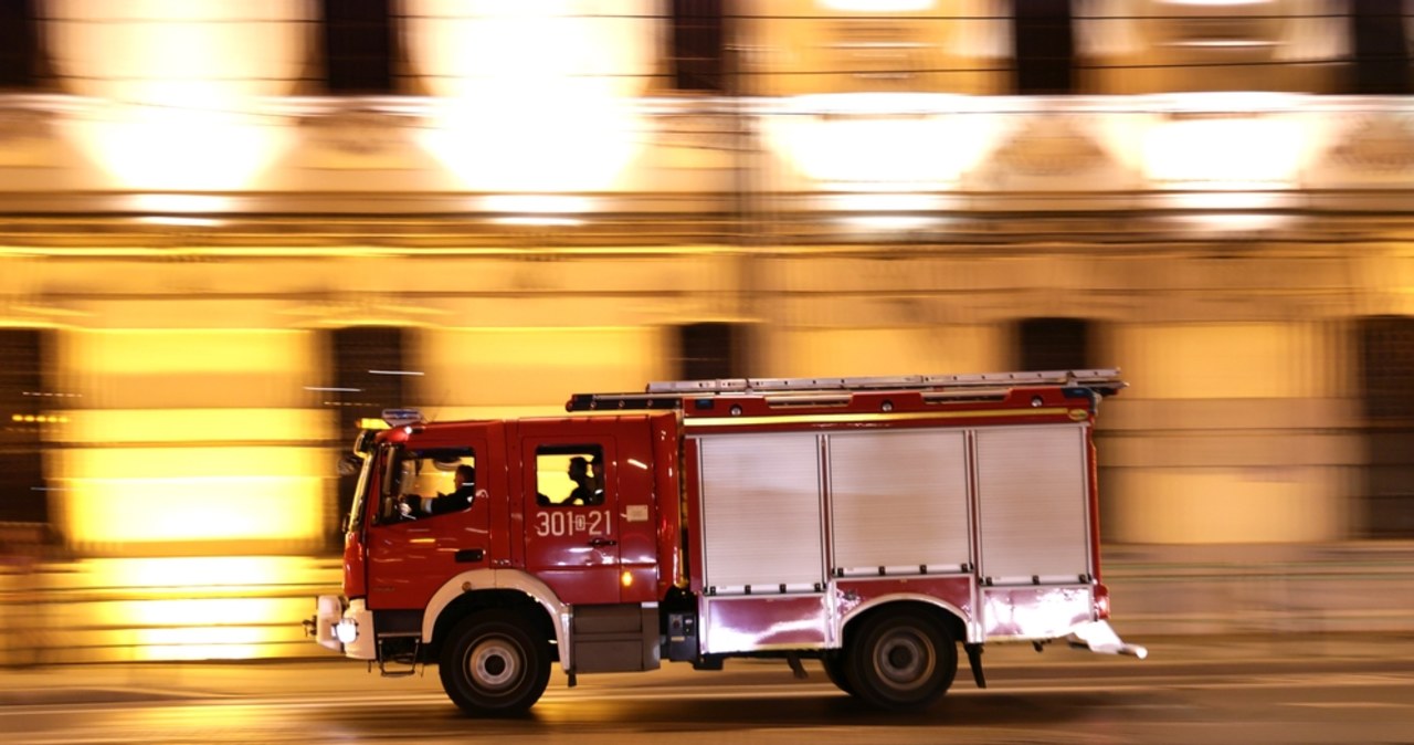 Pożar w centrum Tczewa. Cztery osoby w szpitalu