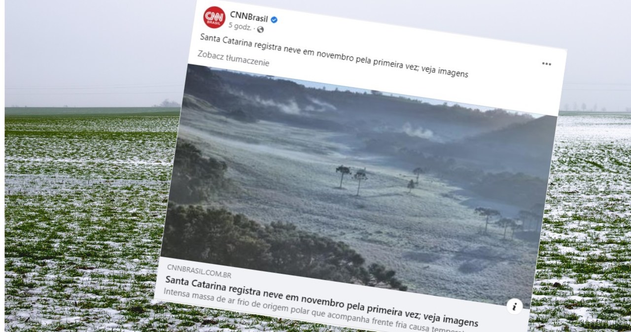 Na południu Brazylii spadł śnieg. „Fenomen atmosferyczny”