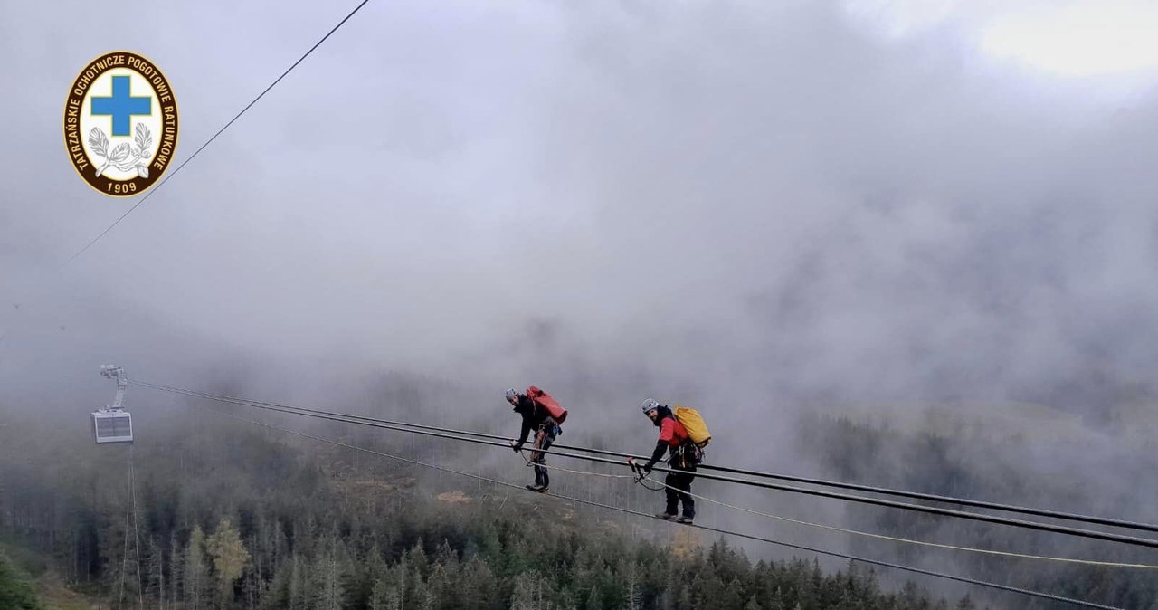 Ewakuacja z kolejki na Kasprowy Wierch. Ćwiczenia ratowników TOPR