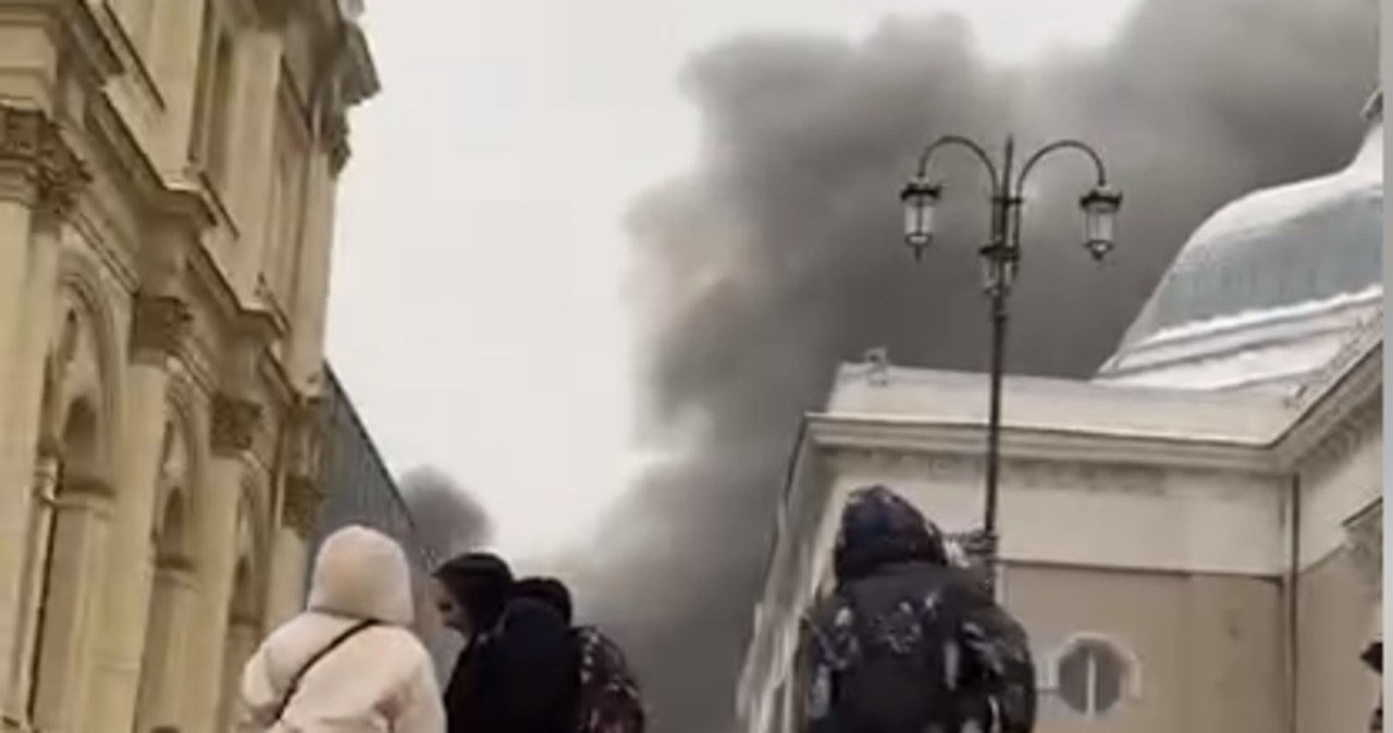 Duży pożar w centrum Moskwy