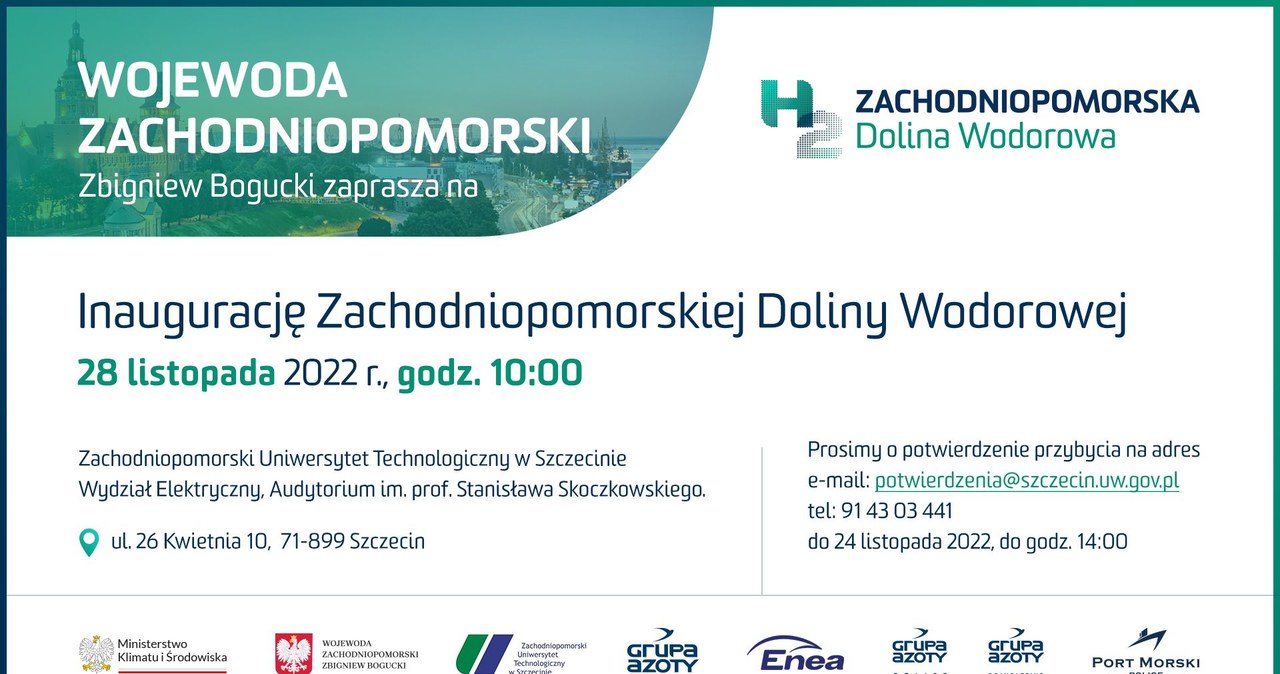 W poniedziałek ma być podpisany list intencyjny ws. Zachodniopomorskiej Doliny Wodorowej