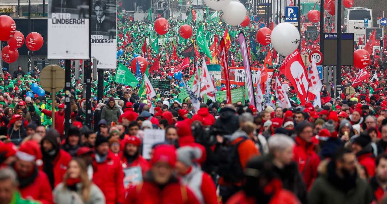 „Zamrozić ceny, nie ludzi”. Wielki protest pracowników w Brukseli