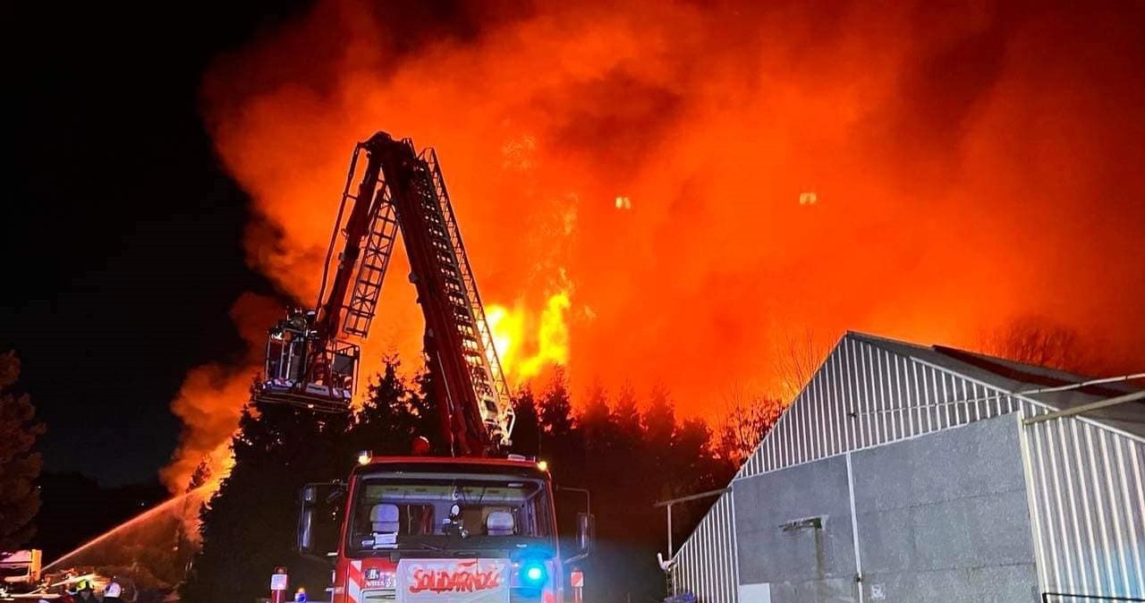 Pożar magazynu w Wieliczce