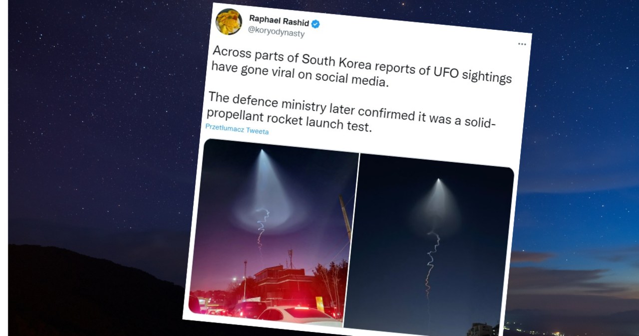 Korea Płd. przeprowadziła test kosmicznej rakiety. Mieszkańcy: Czy to UFO?
