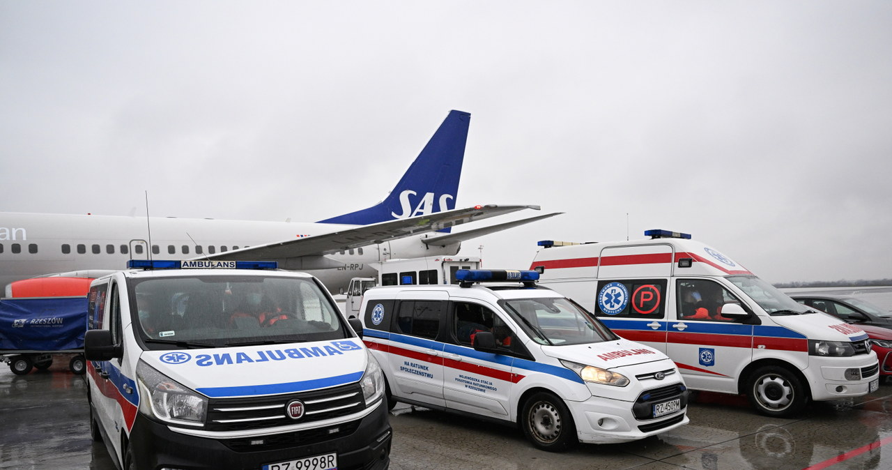 Z Jasionki do szpitali w Norwegii. Kolejny transport pacjentów z Ukrainy