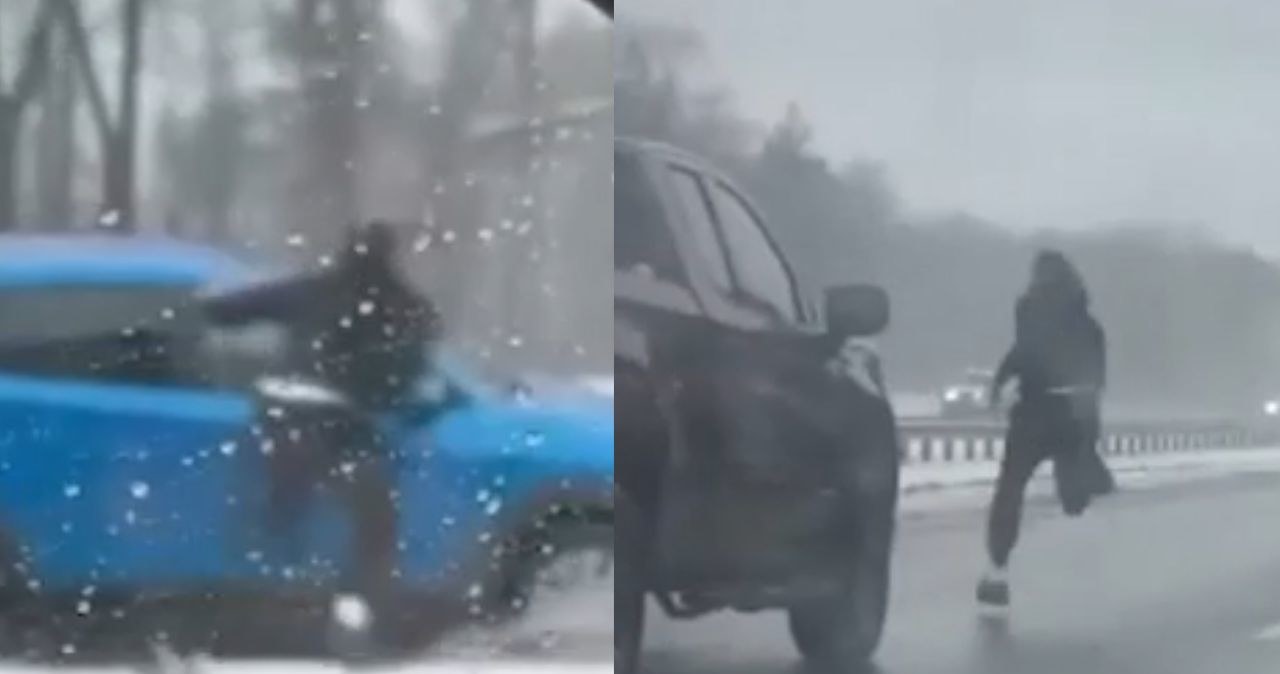 Gnał na ratunek w poprzek autostrady. Kobieta za kierownicą straciła przytomność