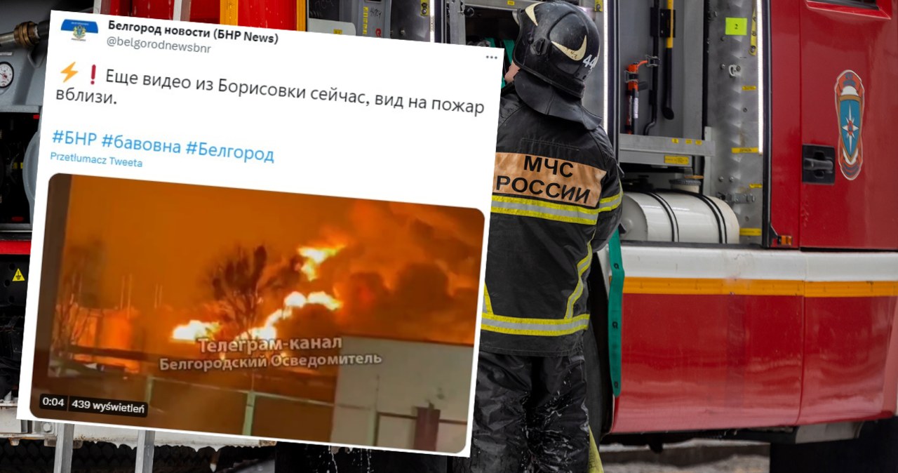 Duży pożar w magazynie ropy naftowej w Rosji