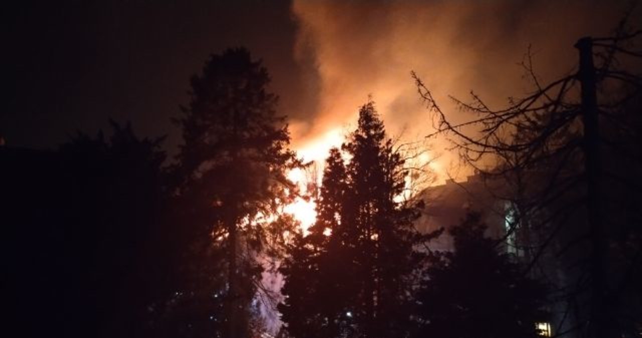 Pożar w kamienicy wielorodzinnej w Sopocie