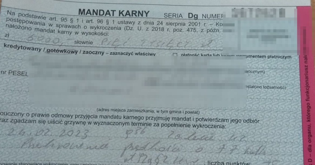 5 tys. zł mandatu dla drogowego recydywisty. Stracił prawo jazdy