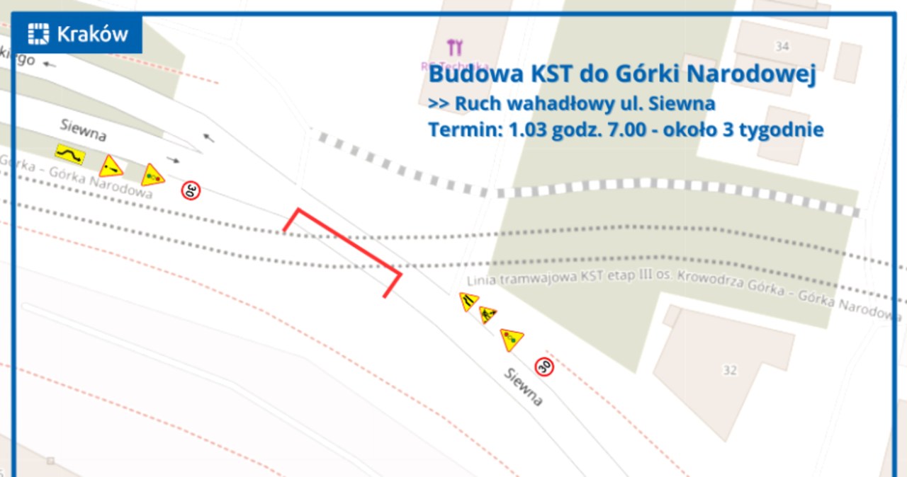 Od 1 marca ruch wahadłowy na Siewnej