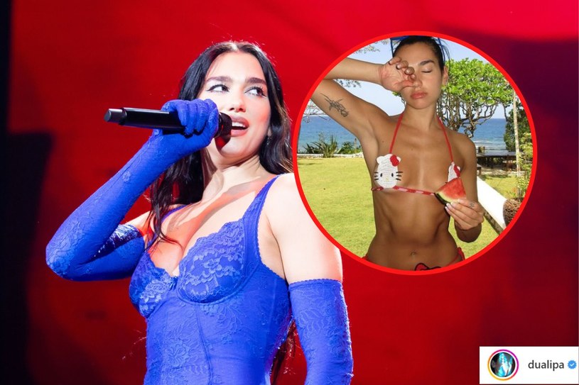 Dua Lipa znów sporo odsłoniła. Gwiazda pręży ciało w skąpym bikini. Co za figura!