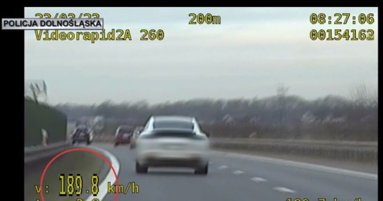 Prawie 190 km/h na S8. Pirat drogowy ukarany wysokim mandatem