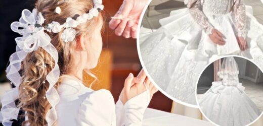 Na komunię w balowej sukni za kilka tysięcy. Nagrali strój, w którym dziewczynka przyjęła sakrament