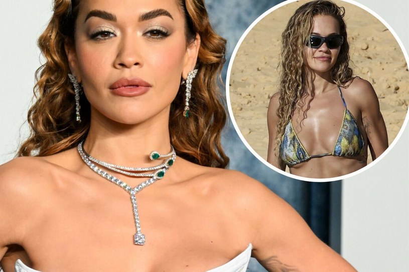 Rita Ora odsłania umięśnione ciało na plaży. Jej forma robi wrażenie