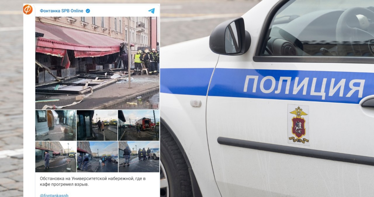 Eksplozja w centrum Petersburga. Zginął znany rosyjski bloger wojskowy