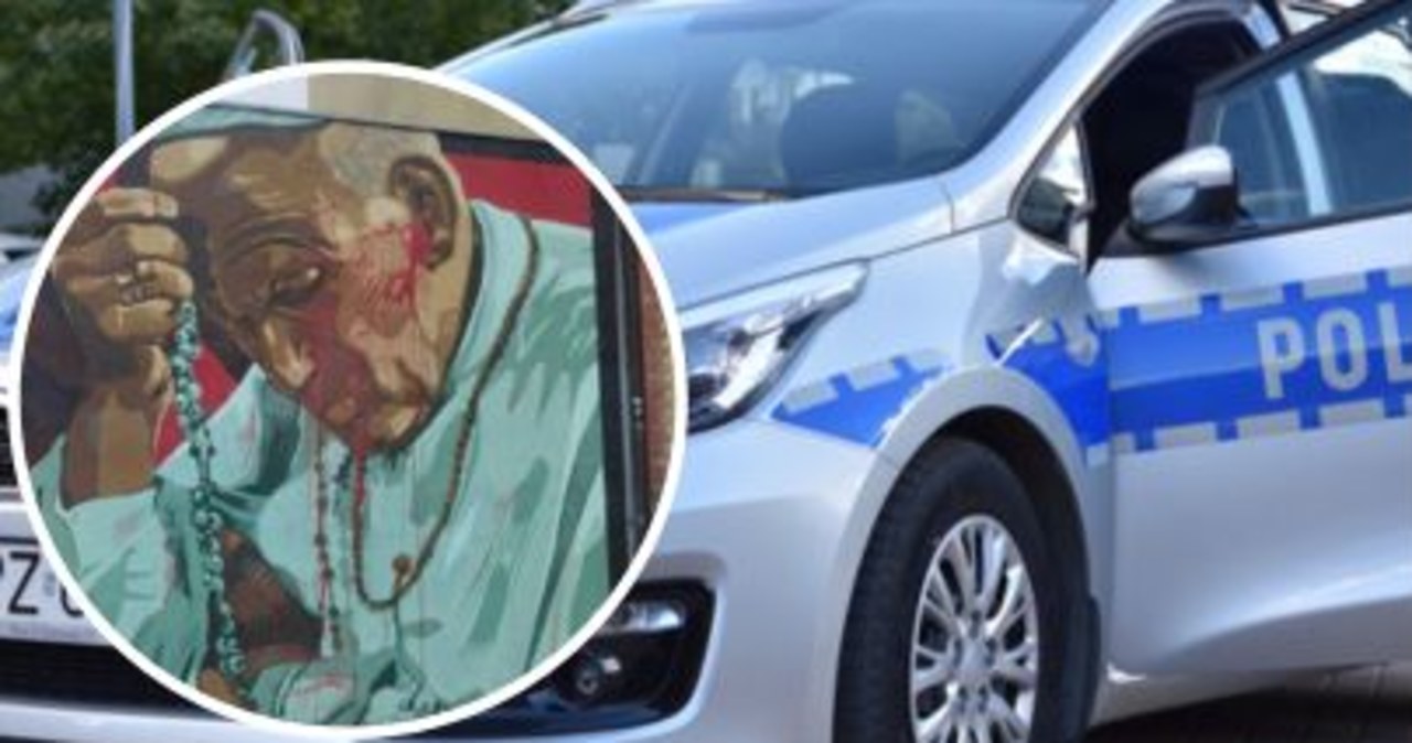 We Wrocławiu oblano farbą mural z Janem Pawłem II