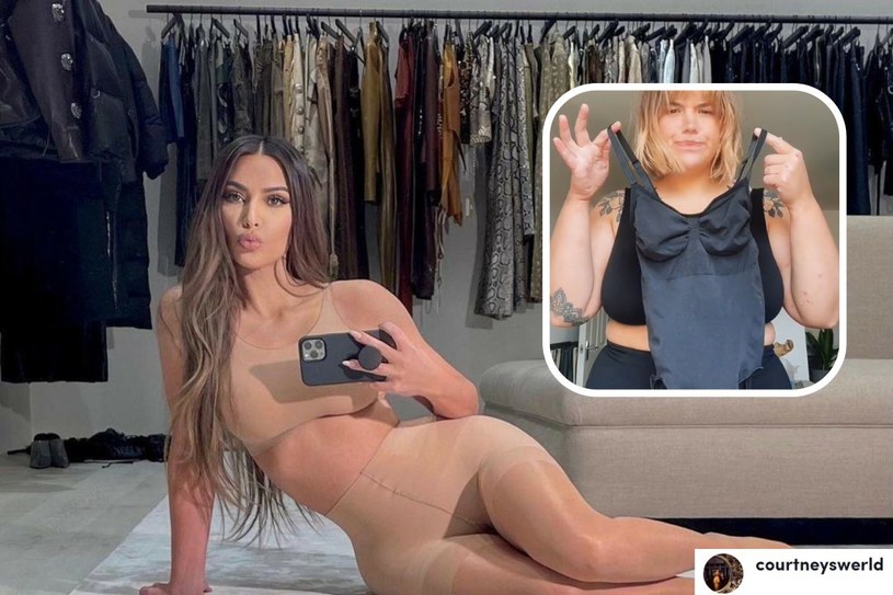 TikTokerka nie wierzyła, że zmieści się w body z kolekcji Skims od Kim Kardashian. Efekt ją zaskoczył