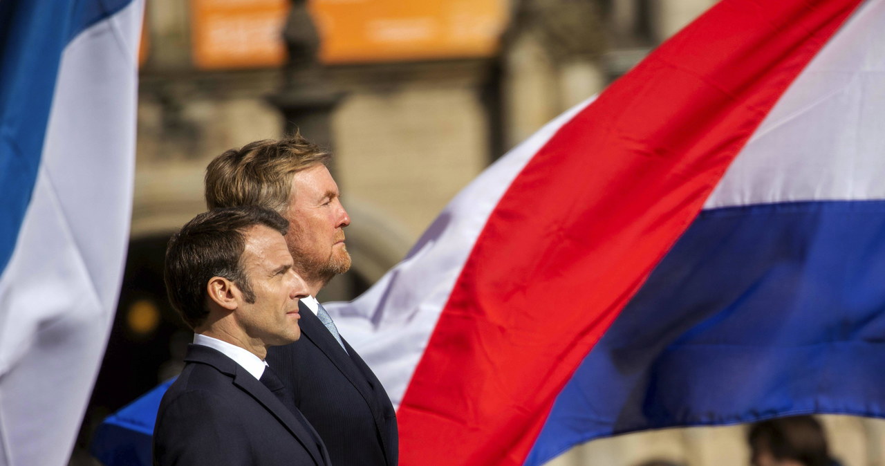 „Prezydent hipokryzji i przemocy!” Protesty przeciwko Macronowi w Holandii