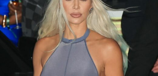 Kim Kardashian postawiła na róż. Zapozowała w obcisłym stroju