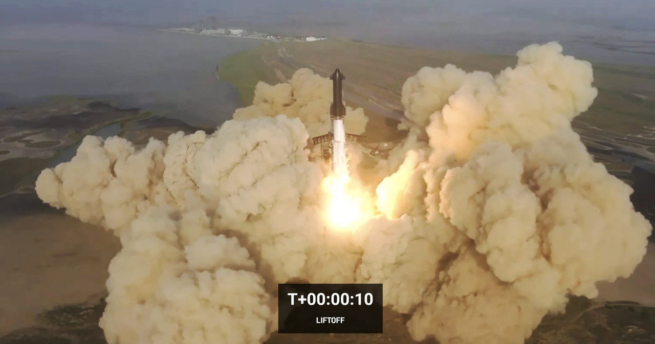 Start Starship tylko częściowo pomyślny. Rakieta eksplodowała