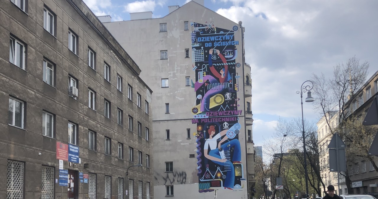 Nowy mural w Warszawie. Zachęca kobiety do studiów technicznych