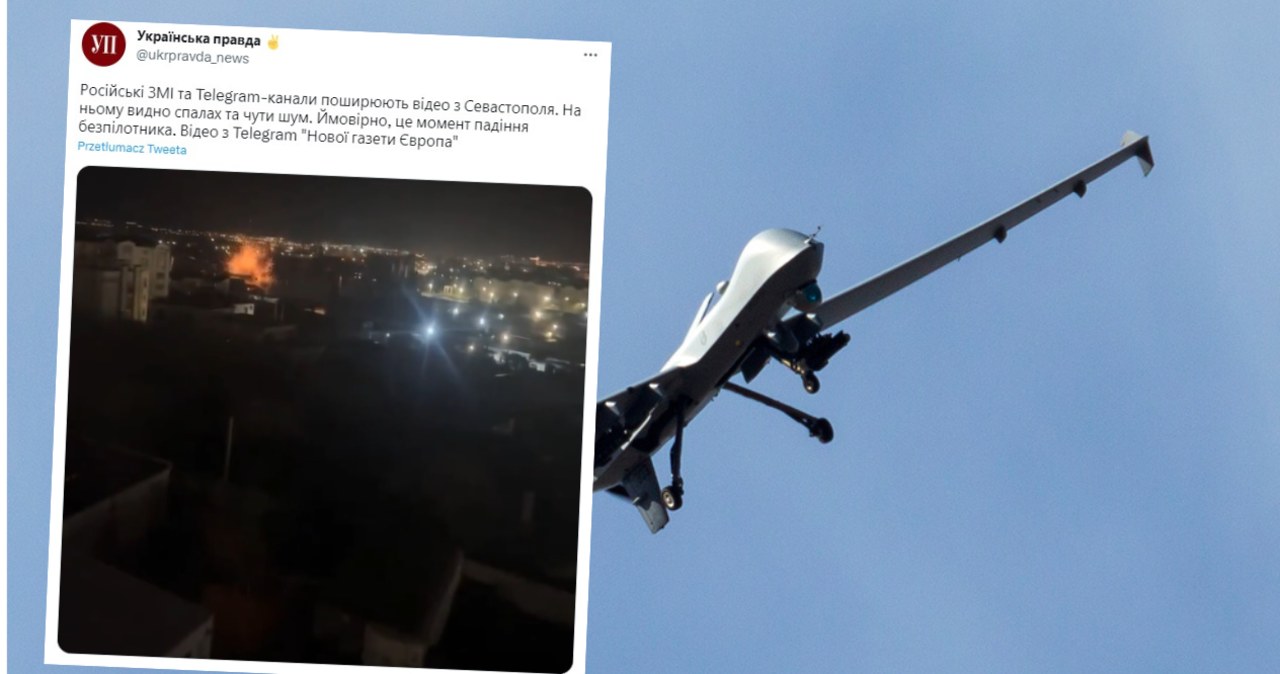 Atak dronów na okupowany Sewastopol. W sieci pojawiają się nagrania