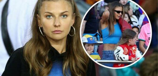 Anna Lewandowska kibicuje w obcisłym topie. Pokazała płaski brzuch