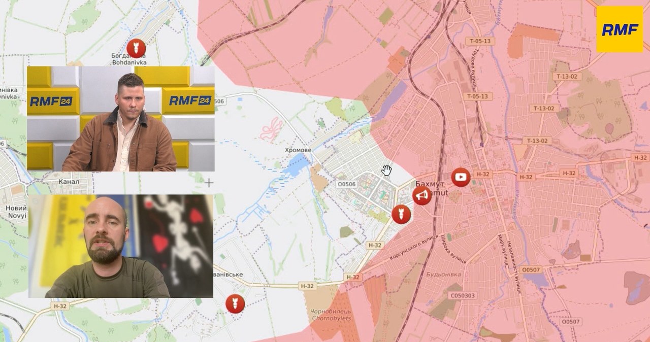 Rzut na mapę. „Bachmut jest tak naprawdę kupą gruzów. Morale spadają”