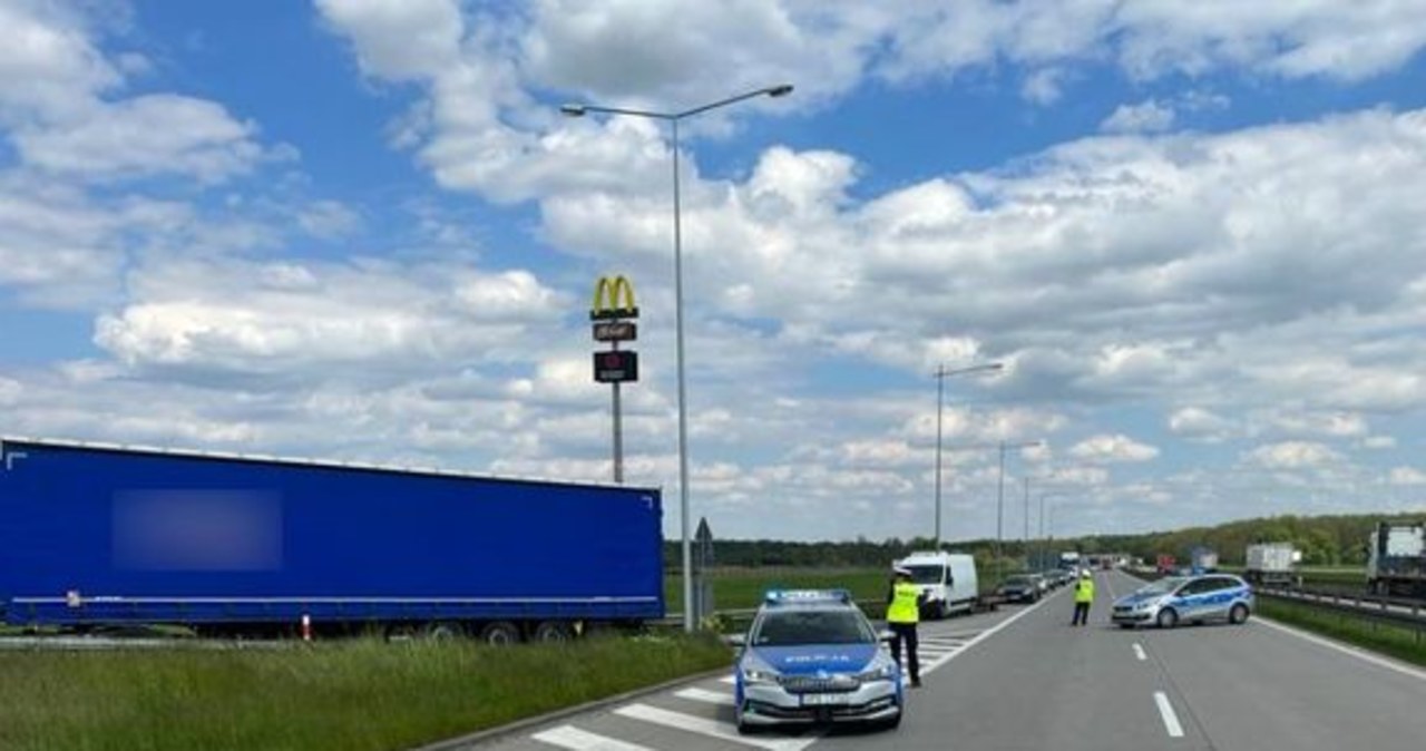 ​Pożar naczepy ciężarówki na A4