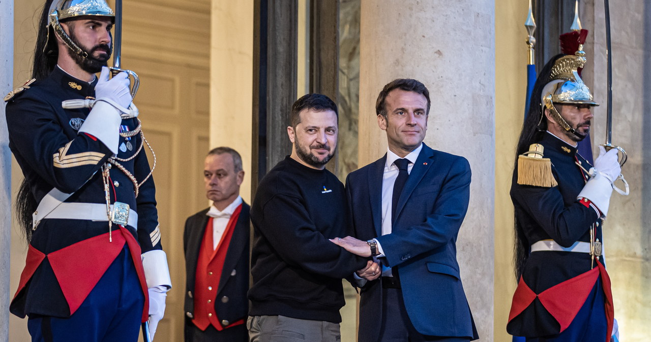 Macron po spotkaniu z Zełenskim zapowiada kolejne wsparcie militarne dla Ukrainy