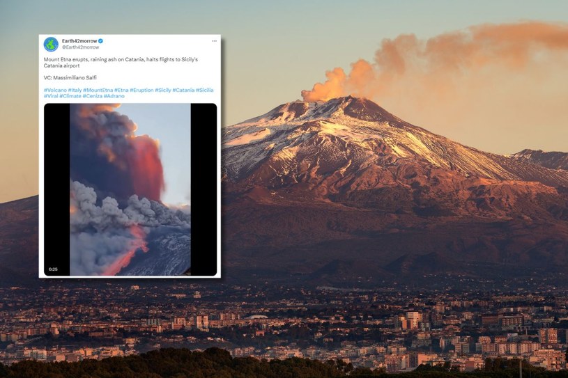 Etna znów straszy. Tonąca w pyle Katania to dopiero początek