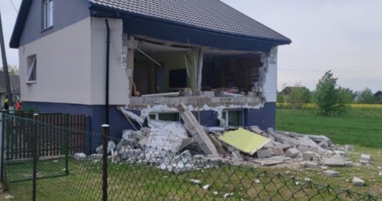 Eksplozja butli z gazem w Świętokrzyskiem. Runęła ściana domu