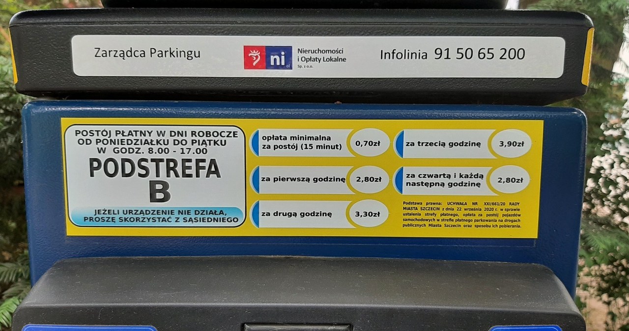 Dodatkowe informacje na parkomatach SPP w Szczecinie
