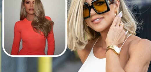 Khloe Kardashian kusi w obcisłej sukience. Wybrała modny w tym sezonie kolor