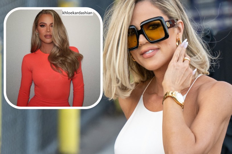 Khloe Kardashian kusi w obcisłej sukience. Wybrała modny w tym sezonie kolor