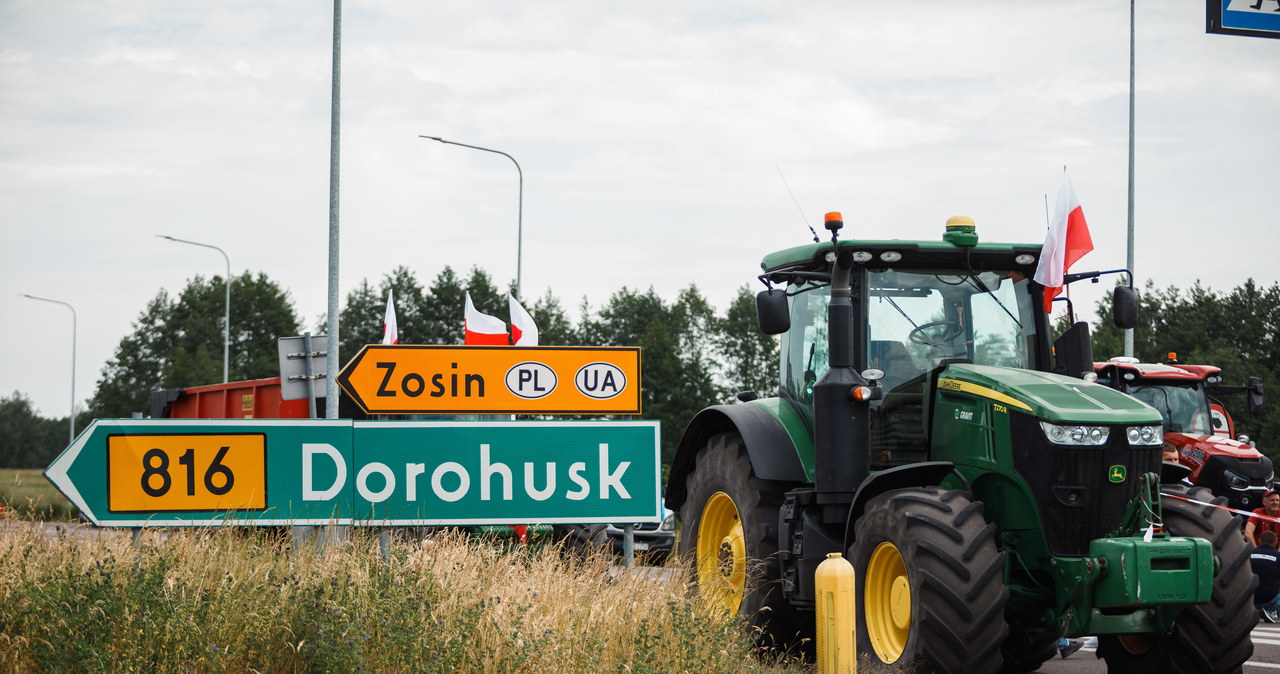 Rolnicy blokują przejście w Dorohusku. Telus: To protest polityczny