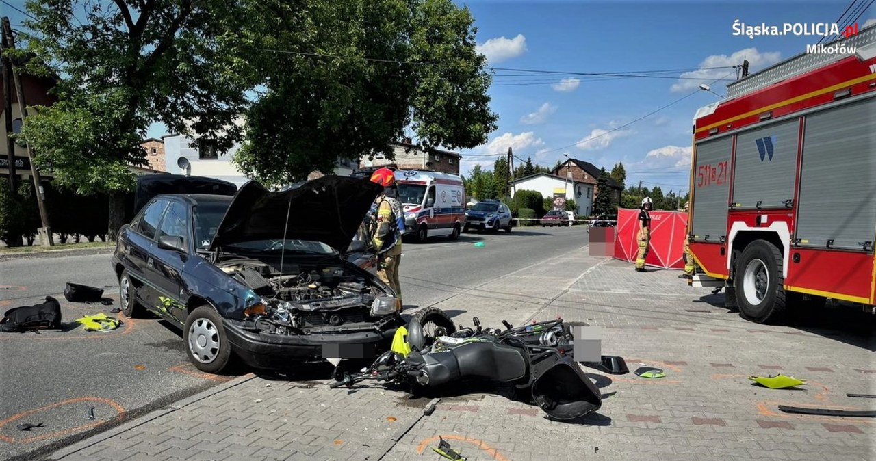 Tragedia na Śląsku. Nie żyje 52-letni motocyklista