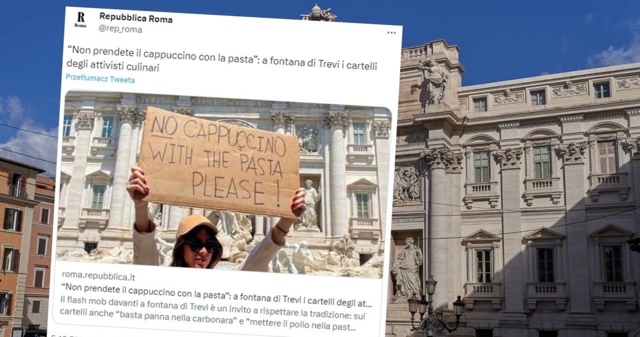 „Nie dla cappuccino do spaghetti”. Protest przy Fontannie di Trevi