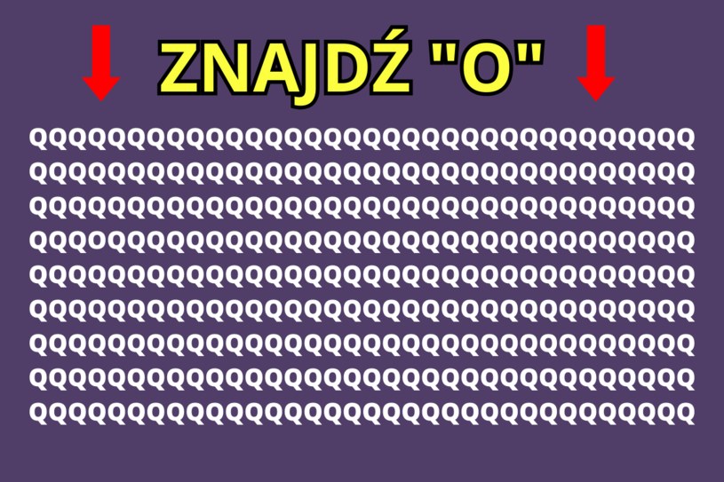 Trudny test na spostrzegawczość. Tylko 5 proc. ludzi da sobie z nim radę. Masz 10 sekund na znalezienie „O”