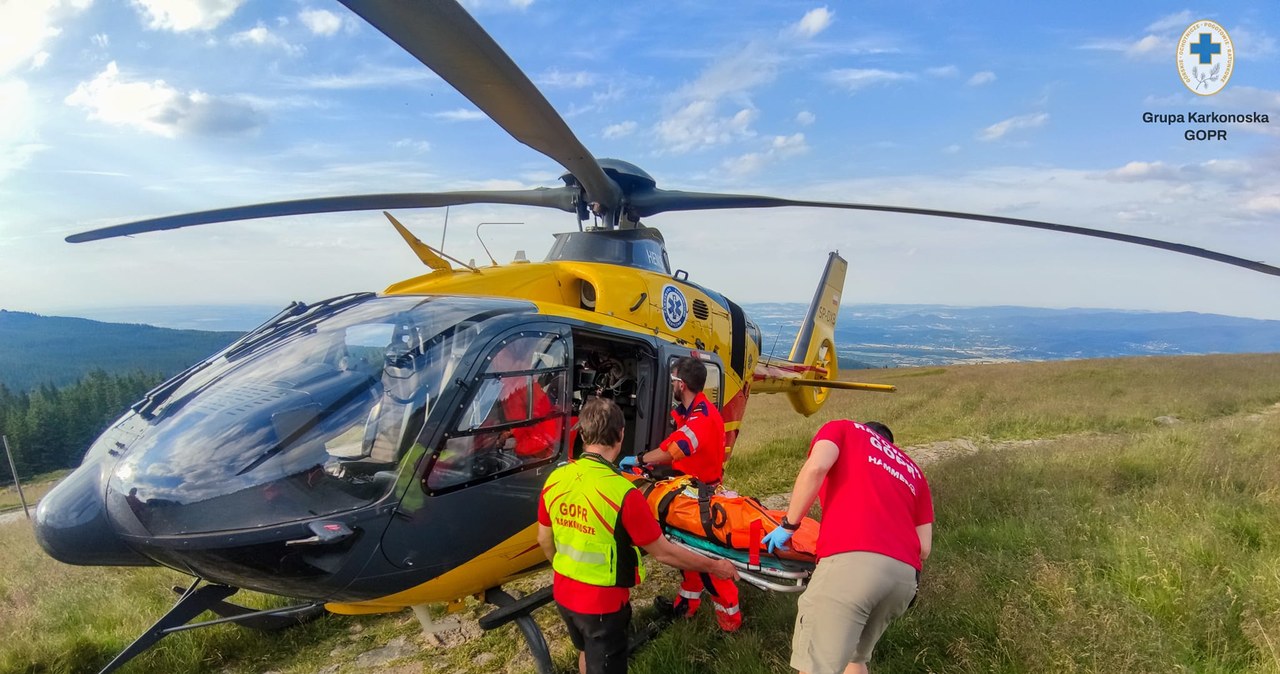 Wypadek w Karkonoszach. Kilkuletnie dziecko zabrane śmigłowcem