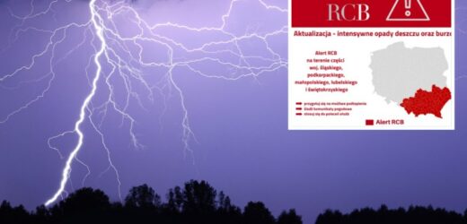 Nadchodzą burze i intensywne opady deszczu. Możliwe podtopienia